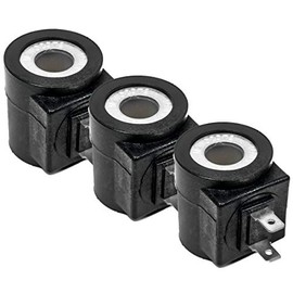 3PK Snow Plow Valve Coil with 2 Spade Terminals Replacement for Fisher 7639 & Western 49230