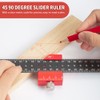 Woodworking Set Square Tool, 7 Inch Metric Triangle Scale Ruler