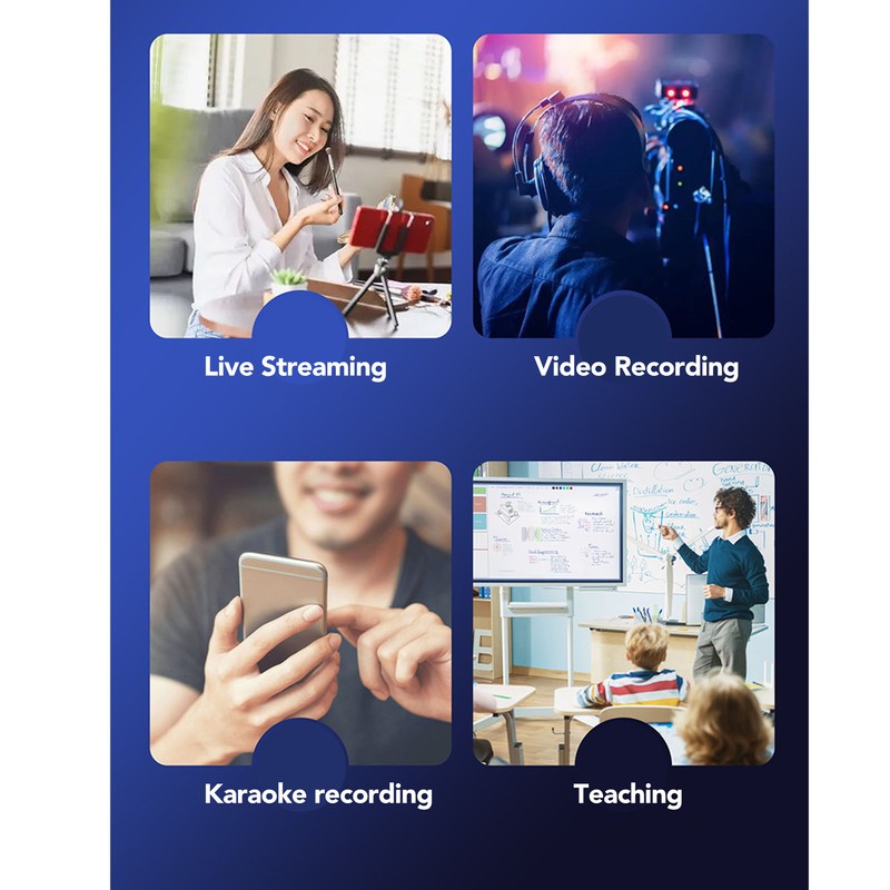 Wireless Lavalier Microphone Professional Plug and Play Noise Reduction Mini