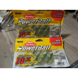 Berkley Power Bait 2 Packs Berkley PowerBait Soft Fishing Lures 3" Sick Fish Light Hitch Color