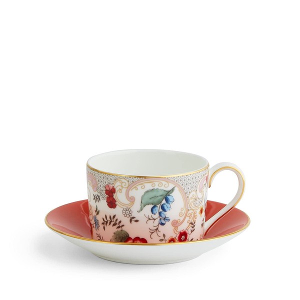 Wedgewood Wonderlust Rococo Flowers Teacup Straight 0.15 L & Saucer