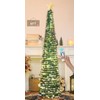 HMASYO 6 FT Pop Up Tinsel Christmas Tree with 100