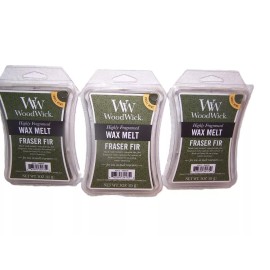 Woodwick Frasier Fir Highly Fragranced Wax Melt 3 oz - Lot of 3
