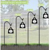 Garbuildman 92 Inch Tall Shepherd Hooks with 5-Forked Base, Adjustable