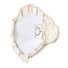 Aspen Creative 55005 Handsewn Scallop Dome Transitional UNO Fringe Lamp