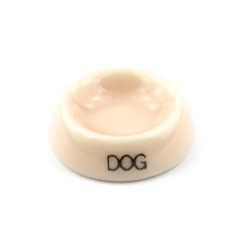 MyTinyWorld Dolls House Miniature Pink Handmade Ceramic Dog Bowl