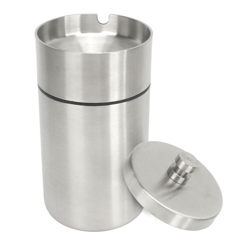Car Ashtray with Lid Portable Removable Stainless Steel Smokeless Ashtray