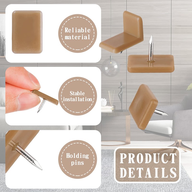 BENBO 30 Pcs Tack-in Drawer Glide L-Shape Drawer Slides and