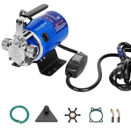 Water Pump, 115V 1/10HP 330GPH Water Transfer Utility Pump, With ON/OFF Switch And Suction Hose Kit.