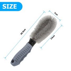 JNNJ Autoreifenbürste, Radreiniger-Bürste, Reinigung & Autopflege Von Felge Felgenbürste, Felgenreiniger Felgen Reifen Wasch Bürste Werkzeug Für Motorrad(Gerade)