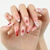 UEYRSEDB Almond Press on Nails Medium Spring Summer Fake Nails