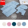 PANA Fluffy Toilet Mat with Cut-Out Chenille Bath Mat in