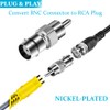 Warmstor 10 Pack BNC Female Jack to RCA Male Plug