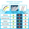 3PCS Reusable Straws Replacement Compatible with Swig,Stainless Steel Straw with