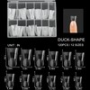 C12rtive 120Pcs Matte Dual Nail Forms,Duck Shape Extension Poly Nail