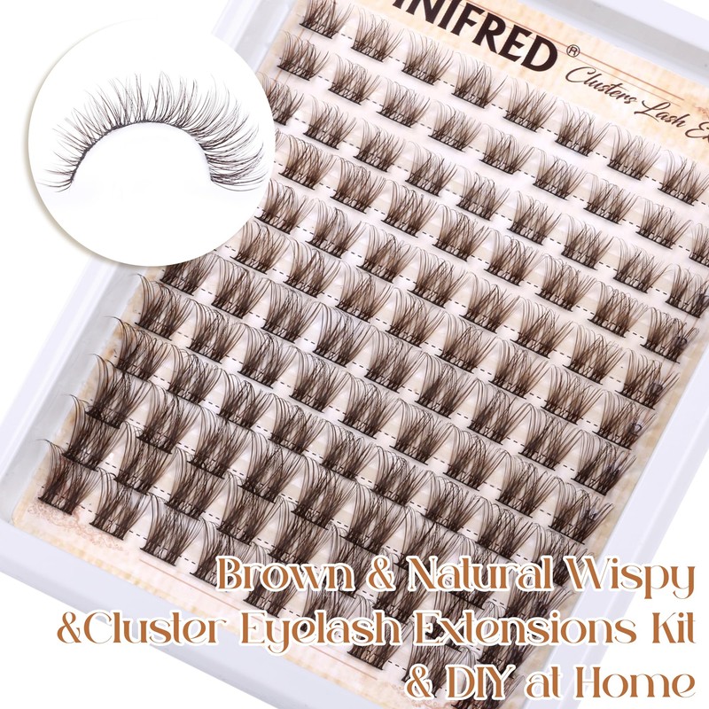 Winifred Brown Lash Clusters Kit - Natural Eyelash Extension Kit