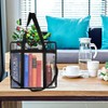 ifundom Bolso de Hombro Transparente Negro de Pvc y Multifuncional