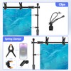 Qoolfoto Adjustable Photo Backdrop Banner Stand, 10 X 8ft Step