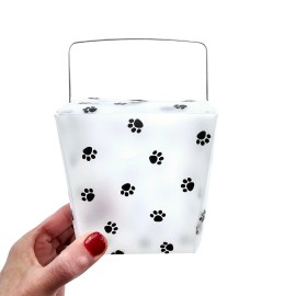 Nashville Wraps Set of 12, Large Paw Print To Go , Take Out Box, 4x3.5x4 in, $1.00 each