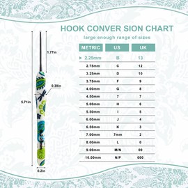 2.25mm Looen Crochet Hook, Ergonomic Handle for Arthritic Hands, Soft Rubber Grip Extra Long  Knitting Needles for Crochet Beginners, Knitting Enthusiasts (2.25mm)