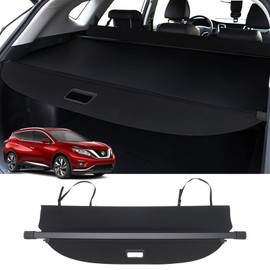 Powerty Cargo Cover for 2015-2024 Nissan Murano 2.5L/3.5L Retractable Trunk Cover for Murano Accessories Security Shielding Shade Cover No Gap