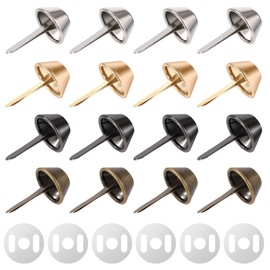 Pocket Feet, Pocket Feet, Floor Nails Pockets, Flat Mushroom Spike Rivets, Leather Metal Feet Studs, Round Rivets Feet for Leatherwork, DIY Craft, Purse Accessories (200 Pieces/4 Colours)