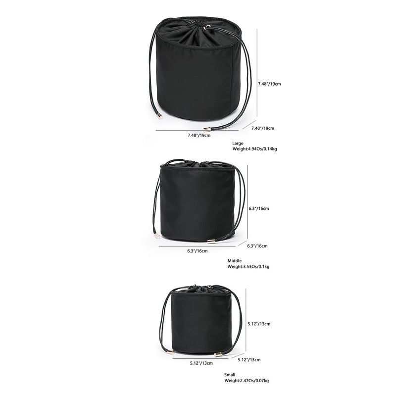 YONBEN Tall Purse Organizer Insert Womens Canvas Round Handbag Organizer