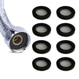 Pack of 8 Rubber Washers Seal with Strainer 24.5 x 16 mm Diameter for 3/4 Inch Inlet Hose Thread Connection