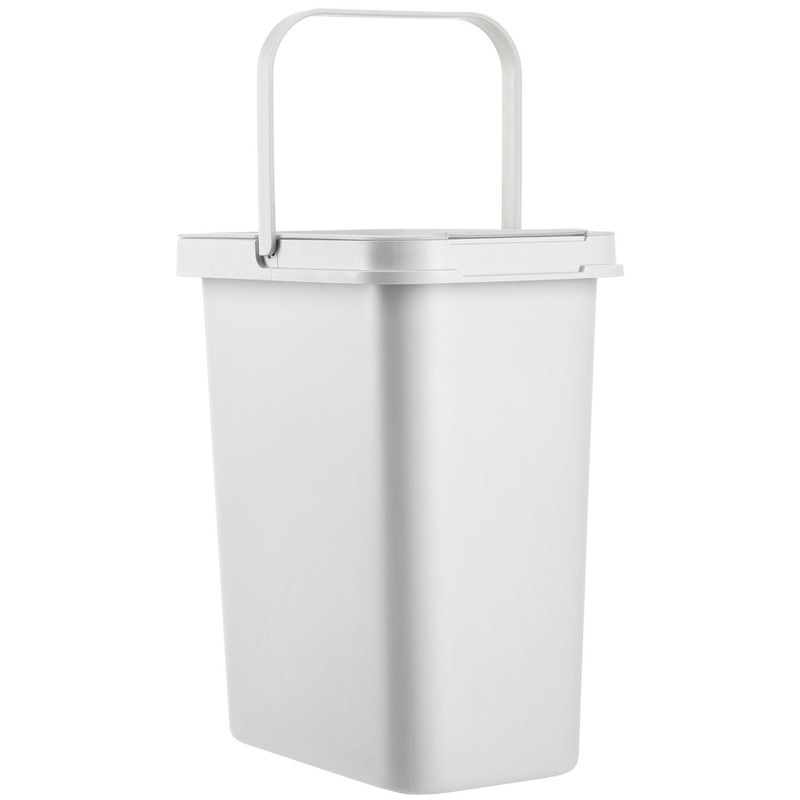 KADAX Waste Bin with Hinged Lid, Rectangular Plastic Waste Bin