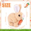 Byffoer Bouncing Rabbit, Interactive Electronic Pet Plush Rabbit Toy with