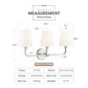 Bathroom Light Fixtures, Brushed Nickel Vanity Lights with Flared White