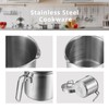 Everbbking Stainless Steel Saucepan With Glass Lid boiling pot