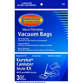 Eureka EX Canister Micro Filtration vacuum bags - Generic - 3 pack