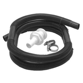 Shoreline Marine Bilge Pump Plumbing Kit | Plastic | 2 Stainless Steel Hose Clamps | Easy Installation | Heavy-Duty Marine Accessory