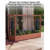 Arched Trellis Garden Planter with Hanging Roof - Elevated Wooden