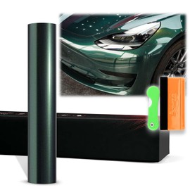 12"x60" (1FTx5FT) Gotland Green PET Super Gloss Metallic High Glossy Vinyl Wrap Auto Car Sticker Decal Film Sheet Bubble Free Air Release Technology with Tool Kit