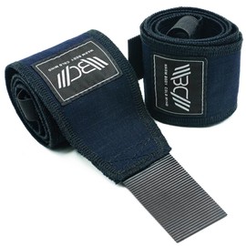 WARM BODY COLD MIND - Premium Cotton Weight Lifting Wrist Wraps for Cross Training, Powerlifting, Deadlift, Weightlifting, Gym, Wrist Straps, Workout, Fitness, Heavy-Duty Support (Navy)