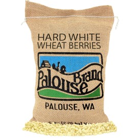 Certified Glyphosate Residue Free Hard White Wheat Berries | 5 LBS | Family Farmed in Washington State | 100% Desiccant Free | Non-GMO Project Verified | 100% Non-Irradiated | Kosher | Field Traced | Burlap Bag