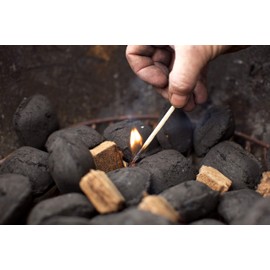 The Green Olive Firewood FEFCB200 Organic Eco Firelighters 32 Piece Box, Natural