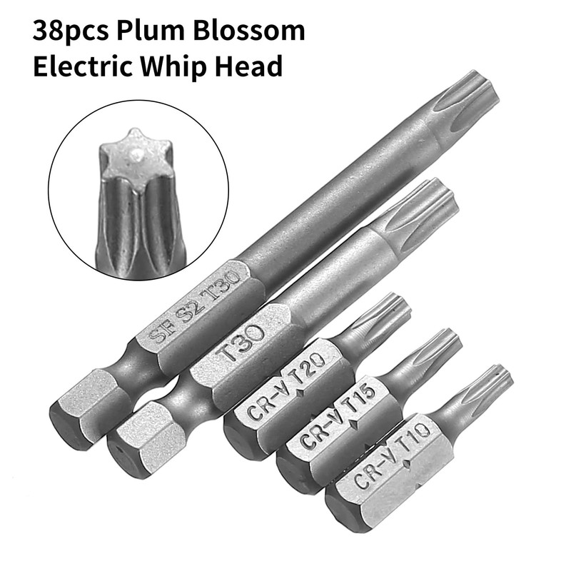 for Torx Bit Set, 38 Pcs T10 T15 T20 T25