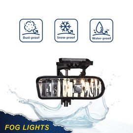 CNNELL Fog Lights Compatible With 2000-2006 GMC Yukon/Yukon XL,Driving Fog Lamps Driver & Passenger Side Pair (Smoky lens)