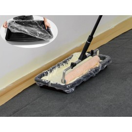 ROLLINGDOG 18 Inch Paint Roller Kit - Large Paint Roller with K9 Thread Lock Extension Pole,18 inch Paint Tray,Microfiber Paint Roller Sleeves for Large Surfaces and Fast Painting