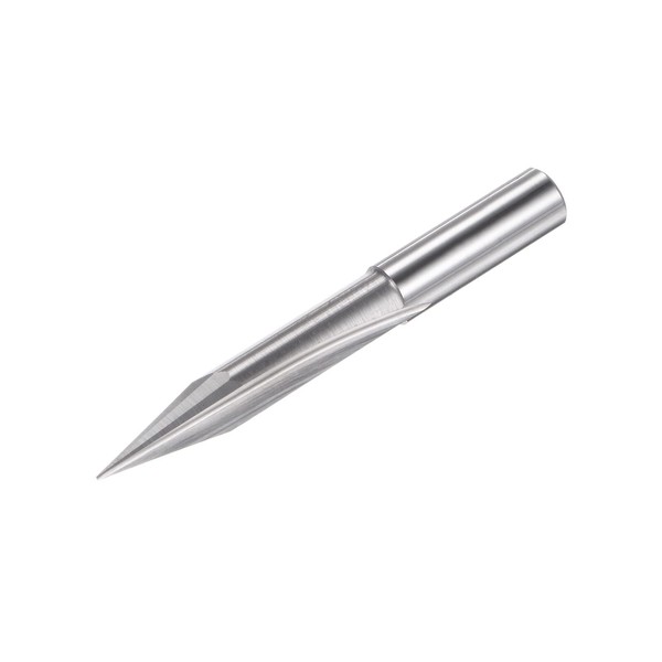 uxcell Tapered Wood Carving CNC Router Bit, Solid Carbide 2