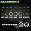 10PCS 3/8" Drive Magnetic Spark Plug Socket Set, Swivel Spark