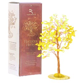 ROYAL SAPPHIRE Yellow Aventurine Crystal -Crystal Decor - Chakra Tree of Life - Feng Shui - Metaphysical Gifts - Reiki Gifts - Gemstone Tree