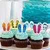 48pcs Beach Slippers 6 Shape Cupcake Toppers - Summer Hawaii