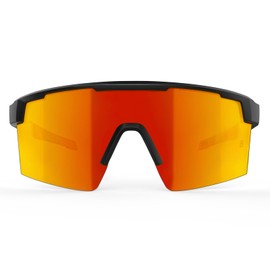 WISTON XL Z87 Sunglasses for Big Wide Heads Men Women,TR90 Ultralight UV400 Protection Sun Glasses Z8224 Red