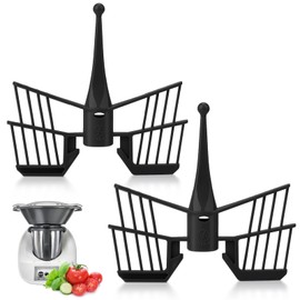 Set of 2 Butterfly Mixing Attachment for Thermomix TM5 TM6 TM31, Butterfly Stirrer for Thermomix Accessories, Mixing Attachment for Vorwerk Thermomix Food Processor, Black