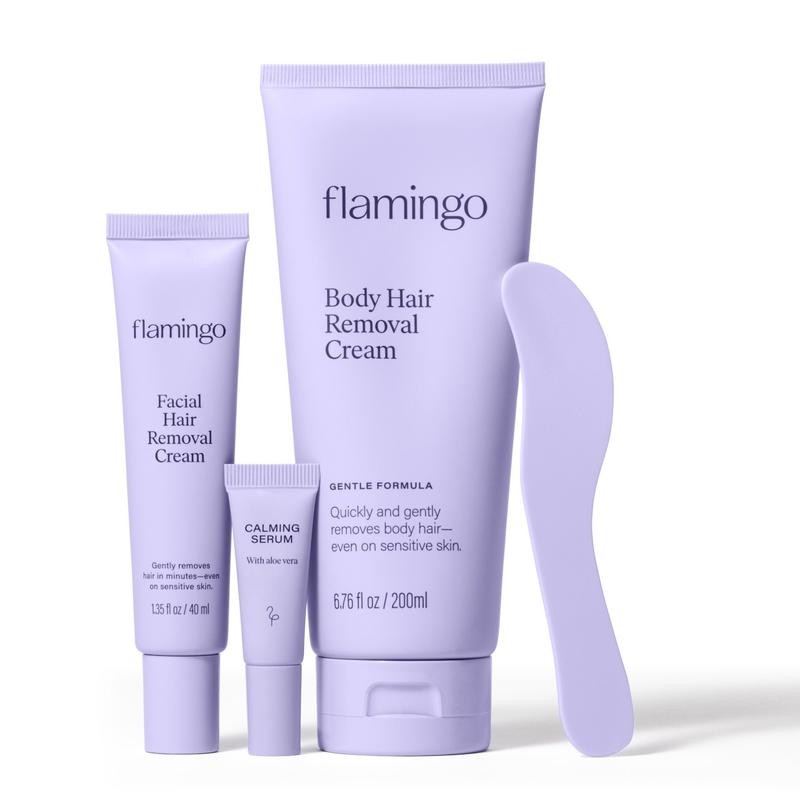 Flamingo Hair Removal Cream Duo - Face & Body -