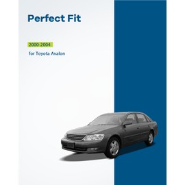 LUJUNTEC Exterior Interior Door Handles,Front Inside Outside Door Handles,Front Driver Left Side,Replacement for 2000-2004 for Toyota for Avalon,2pcs Balck/Chrome Handles Replace